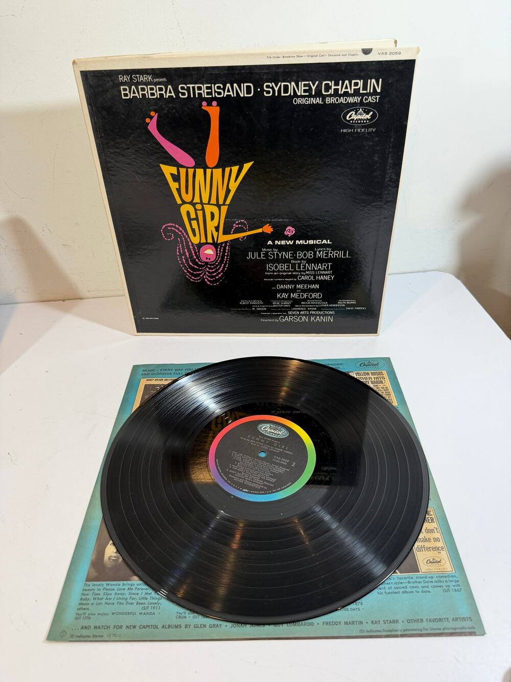 Barbra Streisand Sydney Chaplin Funny Girl LP Record 1964 Capitol Stereo